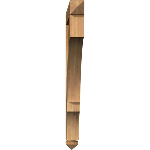 Balboa Arts & Crafts Rough Sawn Bracket, Western Red Cedar, 4W X 46D X 46H